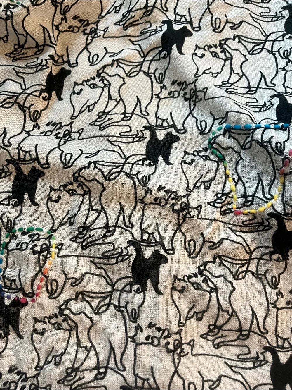 LARGE Lightweight Black & White Cat Print Scarf